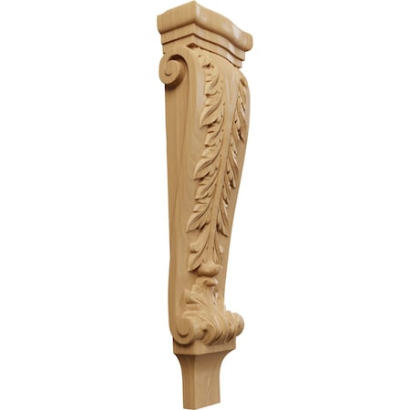 Ekena Millwork 6 1/4"W x 3"D x 22"H Large Acanthus Pilaster Corbel, Cherry CORW06X03X22PACH
